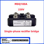 100A MDQ100A-12V 24V 36V 48V 60V 220V 600V 800V  1000V 1200V 1600V MDQ100A single-phase rectifier bridge AC-DC module 100Amp 160