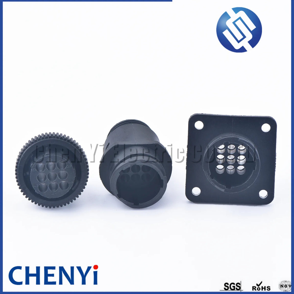 9 Pin Male Female Aviation Wiring Black Circular Connector Plug  with Pins 182663-1 182645-1 182922-1 183079-1