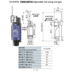 2PCS CNTD CZ-8N Limit Switch Replacement Spare Waterproof IP65 10A 250VAC for CNC Machine Quick Install NC NO Easy Wiring