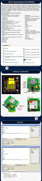 SIM7000E Breakout Board LTE CAT-M1(eMTC) NB-IoT Module Quad-Band LTE-FDD B3/B8/B20/B28 GPRS/EDGE 900/1800Mhz