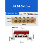 A10 Series 7*11 9*14 3/4/5/6/7/8/10/12 Hole Zero Ground Row Copper Bar Connection Terminal Wiring Terminal of Distribution Box
