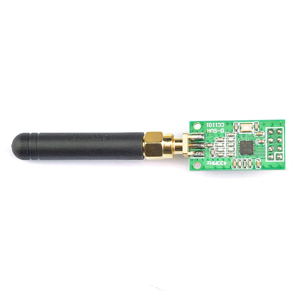433 MHz Wireless Transceiver CC1101 with Antenna, RF Transceiver Module, 1.8–3.6V Long-Range Transmission Module