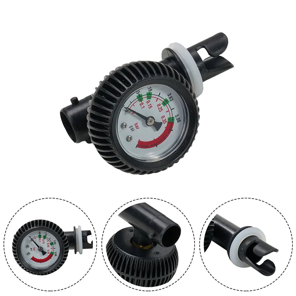 1 Pc Psi Barometer Pressure Gauge Thermometer Air Valve For Inflatable Boat Kayak PVC Pressure Gauge Air Thermometer