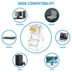 50/100pcs RJ45 CAT5 Cat6 Pass Through Connector Gold Plated Unmodule Plug Network RJ-45 Crystal HeadsEthernet Cables