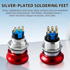 Metal Emergency Stop Button Switch 16/19/22mm Mushroom head Waterproof Stainless steel  Press Rotary Power off STOP 1NO1NC2NO2NC
