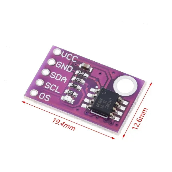 Huaxin Technology LM75 Temperature Sensor High speed I2C Interface High precision Module LM75A