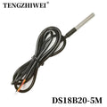 1PCS DS1820 Stainless Steel Package Waterproof DS18b20 Temperature Probe Temperature Sensor 18B20 5M