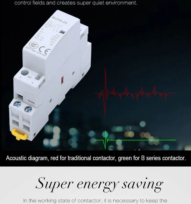 Contactor 220V Contactore Bobina Rele 230V 24V Y Nc Din Rail Household Modular 2No 2Nc 1No 240V 2P 110V Vac Silence Relai