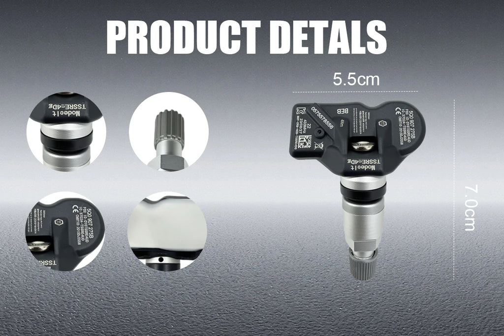 1/4Pcs TPMS Sensor 433MHz Tire Pressure Monitor System Fit For Audi A4 A6 Allroad Volkswagen T-Cros Skoda Replace OE 5Q0907275B