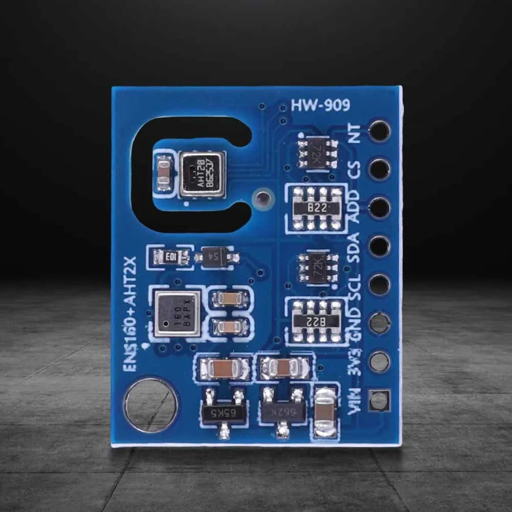 ENS160+AHT21 Air Quality and Temperature Humidity Sensor Carbon Dioxide CO2 ECO2 TVOC Gas Sensor Module High-Precision