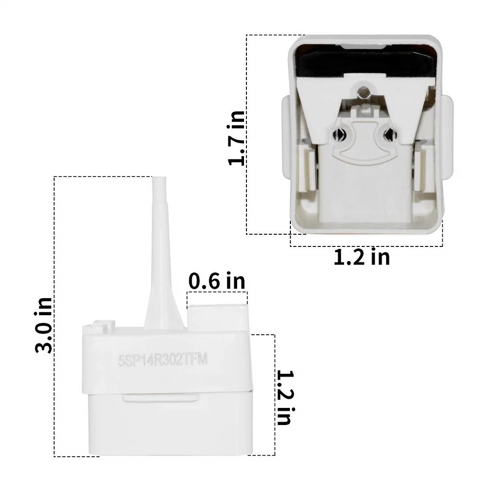 W10613606 Refrigerator Compressor Start Relay and Capacitor for Whirlpool KitchenAid Kenmore W10416065 PS8746522 67003186
