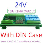 8AI-8DI-8DO Multifunction IO Expanding Module for ARDUINO NANO V3.0 RS485 Modbus RTU Open PLC LED Current Voltage Sensor