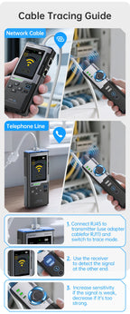 FNIRSI LPM-10A Intelligent Cable Finder RJ45/RJ11 Line Tester LAN Cable Tester Port Flash Anti-interference Network Repair Tool