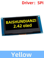 ‌2.42 Inch SSD1309 OLED Display Module 128x64 HD Screen - SPI/I2C Dual Interface 7-Pin Compatible with for Arduino UNO R3