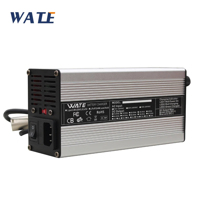 42V 10A Charger 10S 36V Li-ion Battery Charger Lipo/LiMn2O4/LiCoO2 battery Charger With Fan Aluminum Case