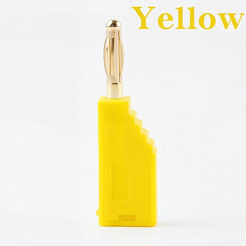 30V/10A 10PCS 2MM Banana Plug Gold Plating Stackable Electrical Terminal Connector Accessories 5 Colors