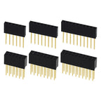 10PCS 2.54mm Pitch Straight Pin Header Male Connector 1x6/1x8/1x10/1x15/1x20/1x40 2x6/2x8/2x10/2x20 Single/Double Row PC