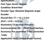 AS5600 Encoder PWM/I2C Interface Accuracy 12bit Brushless Motor AS5600 Magnetic Encoder with Wire
