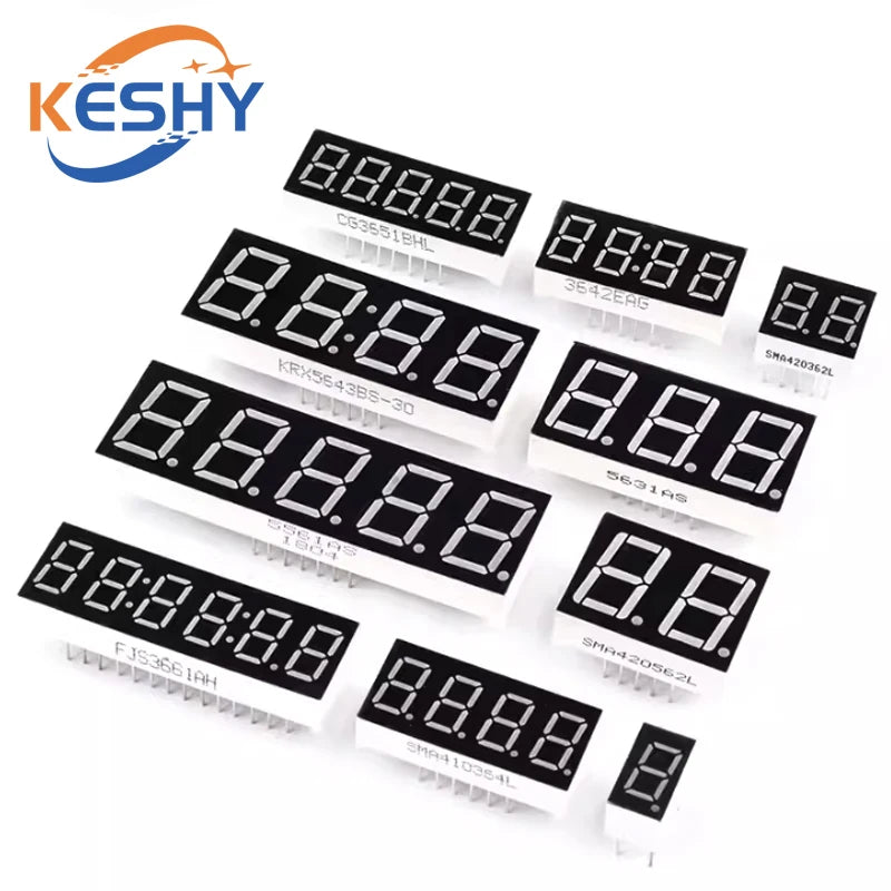 5pcs Digital Tube Common Anode Cathode Red 1Bit 2Bit 3Bit 4Bit Digital Tube 0.28 0.36 0.4 0.56 Inch LED Display 7 Segment