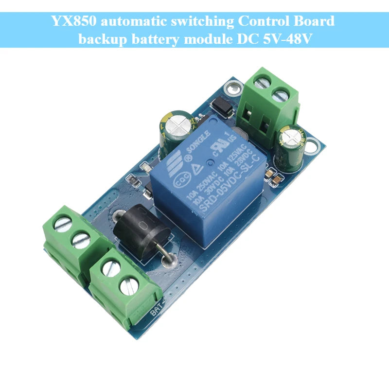New YX850 Automatic Switching Control Board Backup Battery Module DC 5V-48V Universal Emergency Converter Emergency Cut-off
