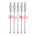 White 5.5x2.1mm 12V DC Power Supply Adapter DC 5.5*2.1mm Male Plug Female Jack Socket Cable Wire Pigtail Connector