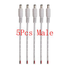 White 5.5x2.1mm 12V DC Power Supply Adapter DC 5.5*2.1mm Male Plug Female Jack Socket Cable Wire Pigtail Connector