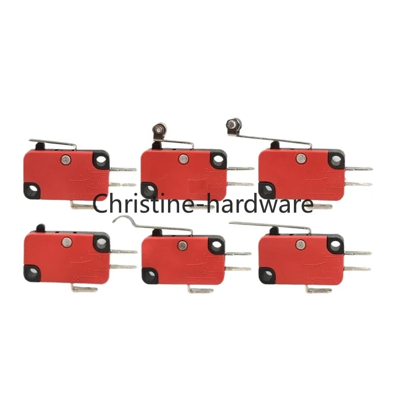 10Pcs Hinge Roller Lever Arm SPDT 1NO 1NC Snap Action Micro Switch,250W ~1500W optional.Lead Limit Switch