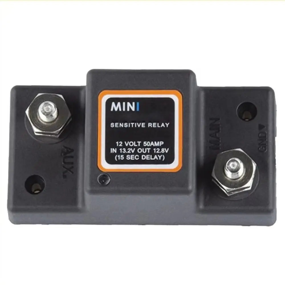 Dual Battery Isolator Waterproof Mini Voltage Sensitive Relay 12V 50A Voltage Sensitive Relay for Camper RV Yacht Auto