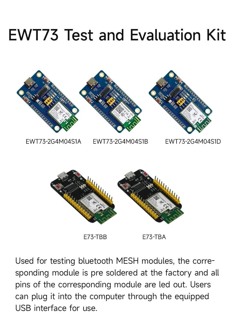 EBYTE E73-2G4M04S1A/B/D Series BLE Wireless Module Micro-size Long Range Low Power Consumption Dual Antenna PCB