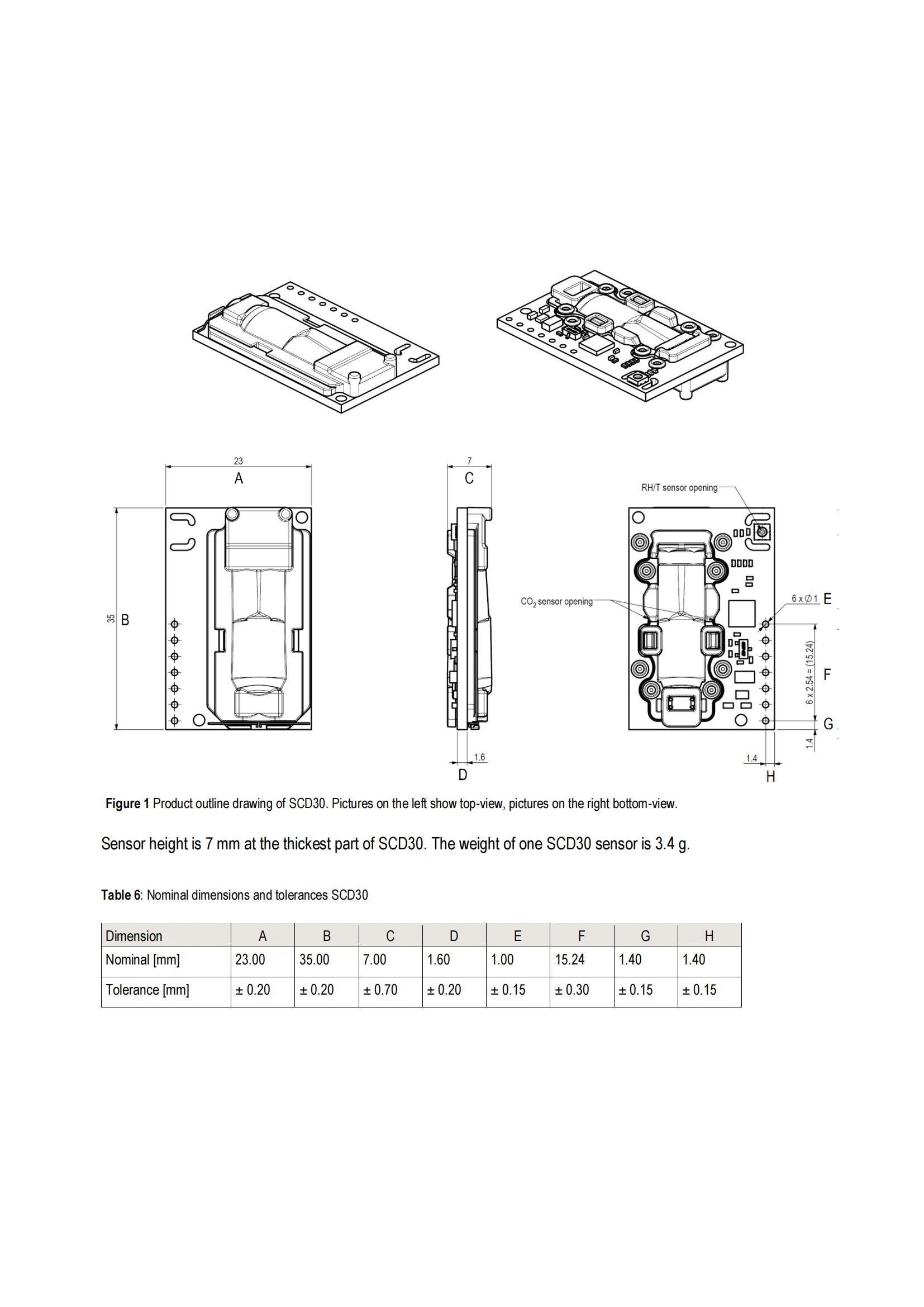 SCD30 SCD40 SCD41 Switzerland SENSIRION CO2 GAS Temperature and Humidity Sensor Module