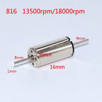 1pc 8mm/10mm/12mm/15mm 816 1020 1215 1524 DC 12V Mini Coreless Dual Shaft High Speed Motor For Model Rail Train Engine