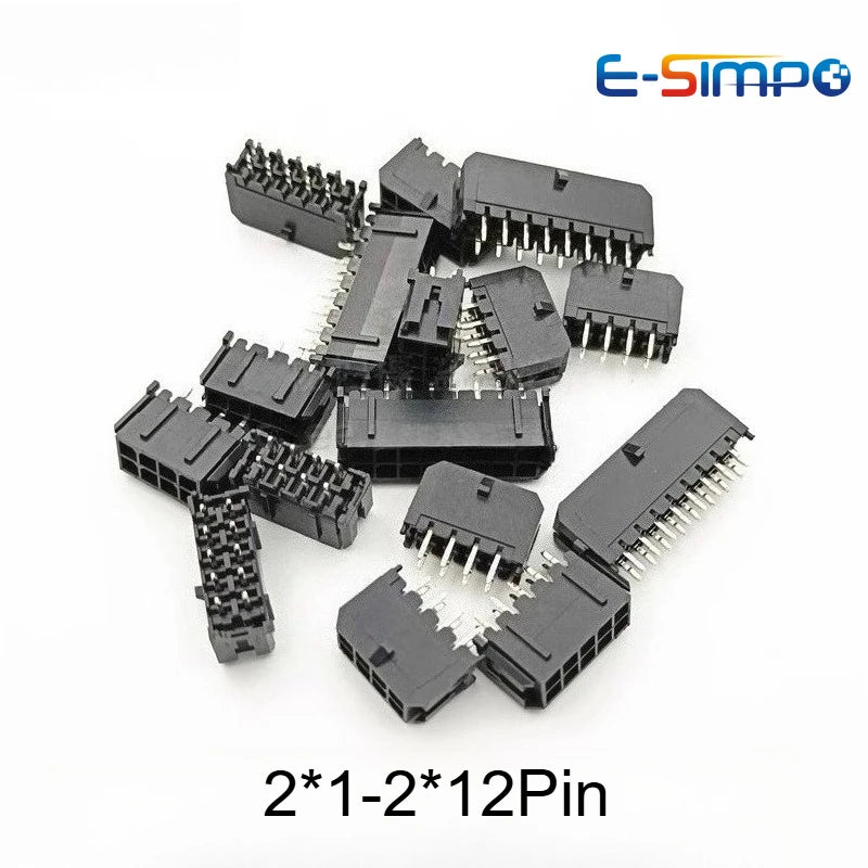 10Pcs MX3.0mm Micro-Fit 3.0mm Double Row 2*1P- 2*12Pin Mini 5569/43045 PCB Board Solder Straight Pin Wafer Connector