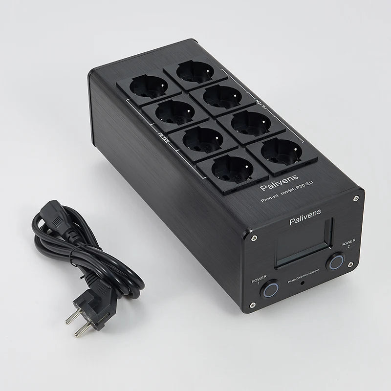 Pailvens Netzfilter Steckdosenleiste HiFi, 8 Fach Entstörfilter Steckdose mit Zeigerablesung, Überspannungsschutz, P20