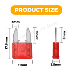 100/50pcs Car Truck Micro Blade Fuses 2A 3A 5A 7.5A 10A 15A 20A 25A 30A 35A AMP Mini Size Fuse Plastic Box Assortment with Clip