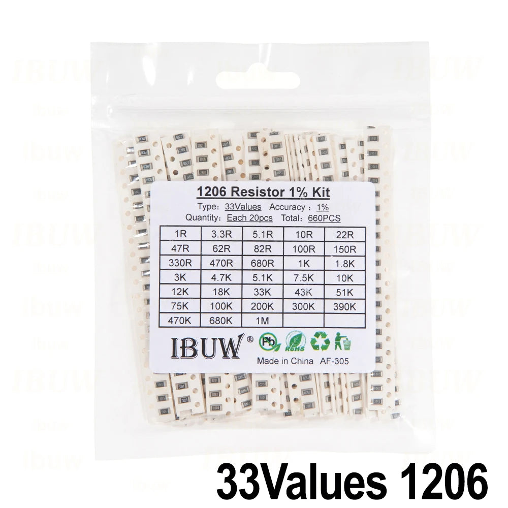 660pcs 200pcs 720pcs 4000pcs 0402 0603 0805 1206 1210 2512 smd resistor kit igmopnrq assorted kit 10k 100k 1k 1r 100r 220r 1% 5%