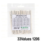 660pcs 200pcs 720pcs 4000pcs 0402 0603 0805 1206 1210 2512 smd resistor kit igmopnrq assorted kit 10k 100k 1k 1r 100r 220r 1% 5%