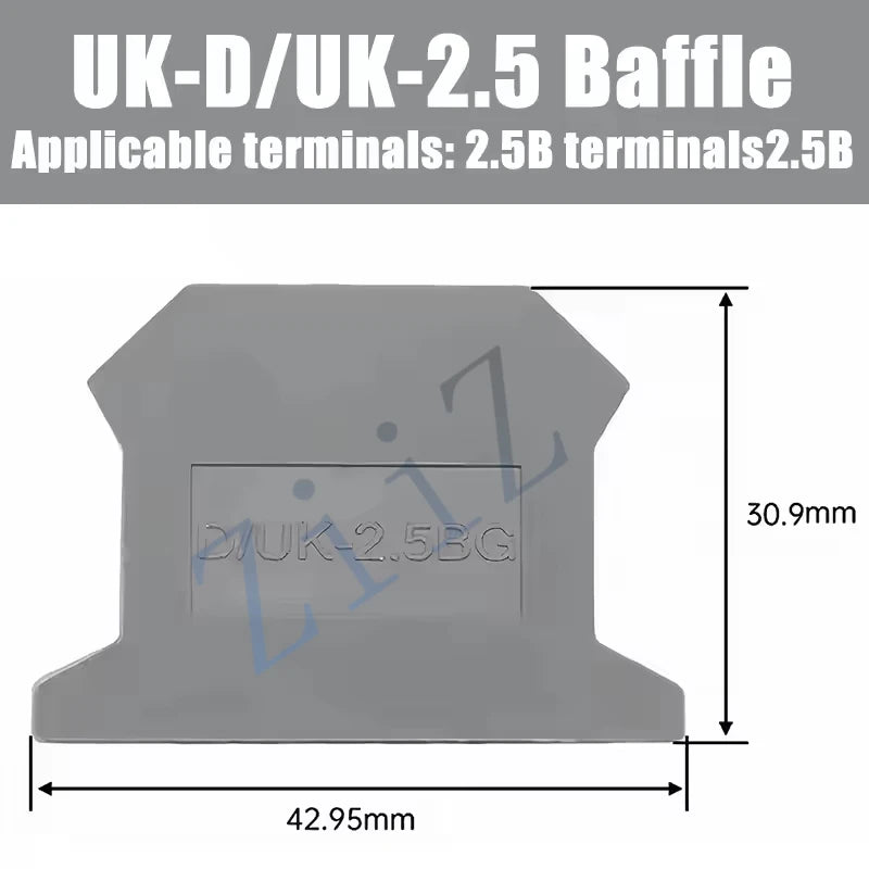 10Pcs UK 2.5 Terminal Block UK2.5B Screw Connection Connect Strip 2.5B 2.5mm² Cable Electrical Din Rail Wire Connector ZiiZ