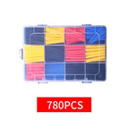 127-800pcs Heat Shrink Tube Thermoresistant Heat-shrink Tubing Wrapping Kit Electrical Connection Wire Cable Insulation Sleeving