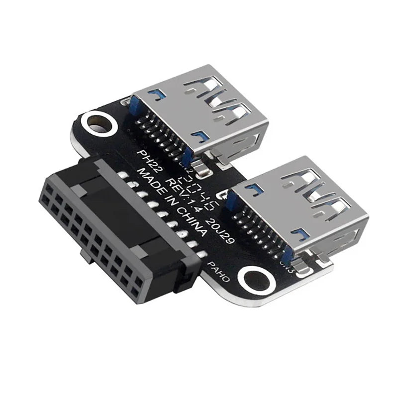 USB3.0 3.1 to USB A Socket Converter for Desktop Computer Motherboard Header 19PIN 20PIN to Dual USB Dual USB A Female Adapter