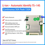 Small Type 3.2V LiFePO4 3.7V Li-ion 20A 30A 40A 50A Electric Bike Smart BMS 7S-14S 24V 36V 48V with UART BT