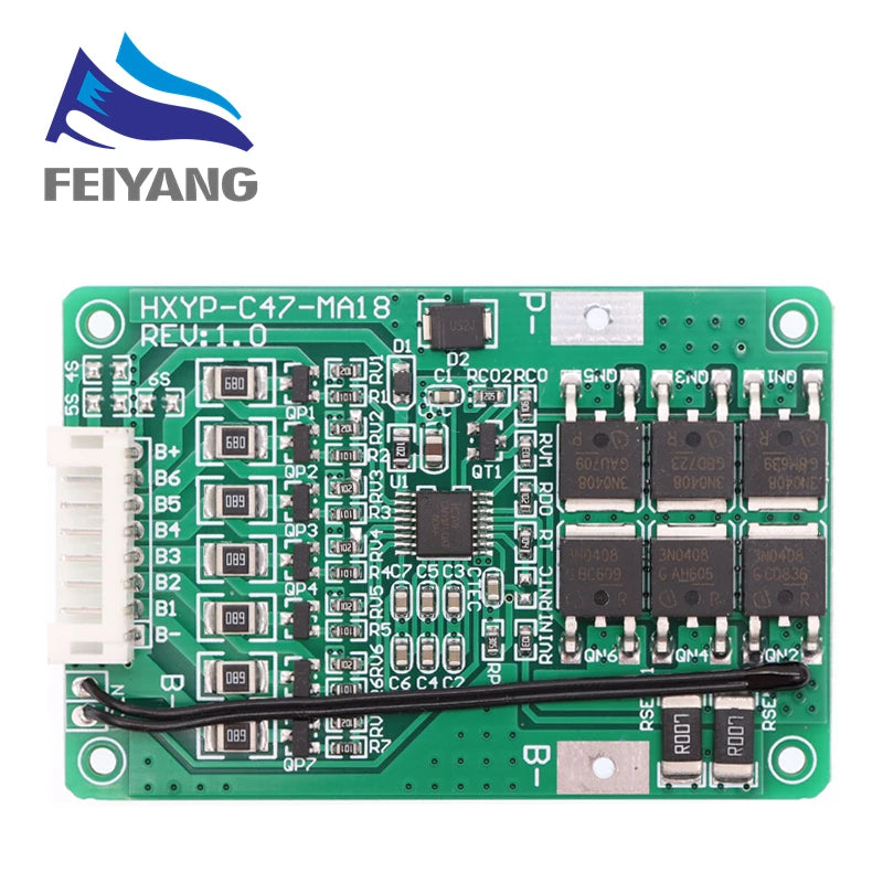 SAMIROB 4S/5S/6S/7S BMS 16.8V 21V 20A 18650 Li-ion Lmo Ternary Lithium Battery Charger Protection Board Balance With heat sink