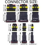 1 Set 1 2 3 4 5 6 Pin Super Seal AMP Electrical Connector Automotive Waterproof Xenon Lamp Male And Female Plug For Car