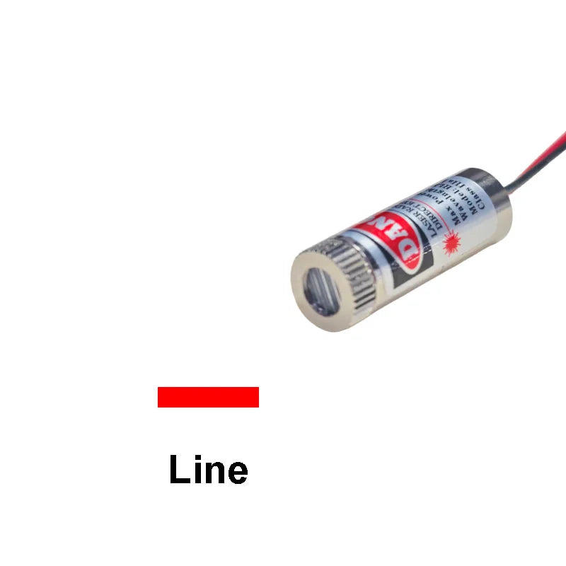 650nm 5mW Line/Cross/Dot RED Laser Module Head Adjustable Beam 3-5V 12MM Glass Lens Focusable Diode Head Industrial Class