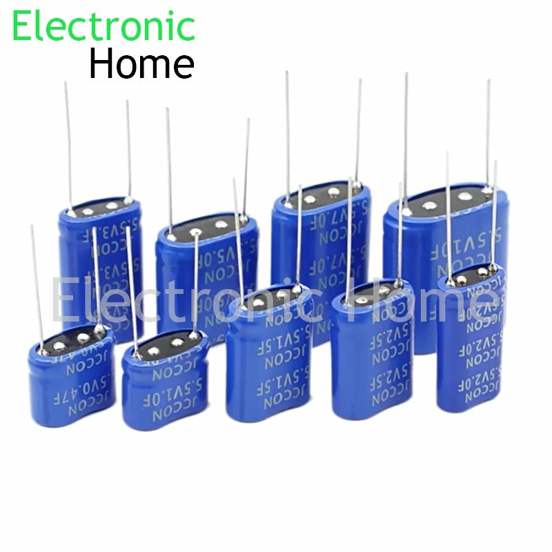 5PCS Farad Super Capacitor 5.5V 0.47F 1.0F 1.5F 2.0F 2.5F 5.0F 7.0F 10F Combination Module 5.5V1.0F 5.5V5.0F 5.5V0.47F 5.5V10F