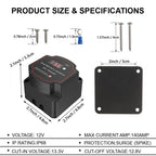 Relay VSR for Camper Charge 2 Battery Bank Car Smart Battery Isolator Voltage Sensitive Split Charge Auto Parts 12V 140A