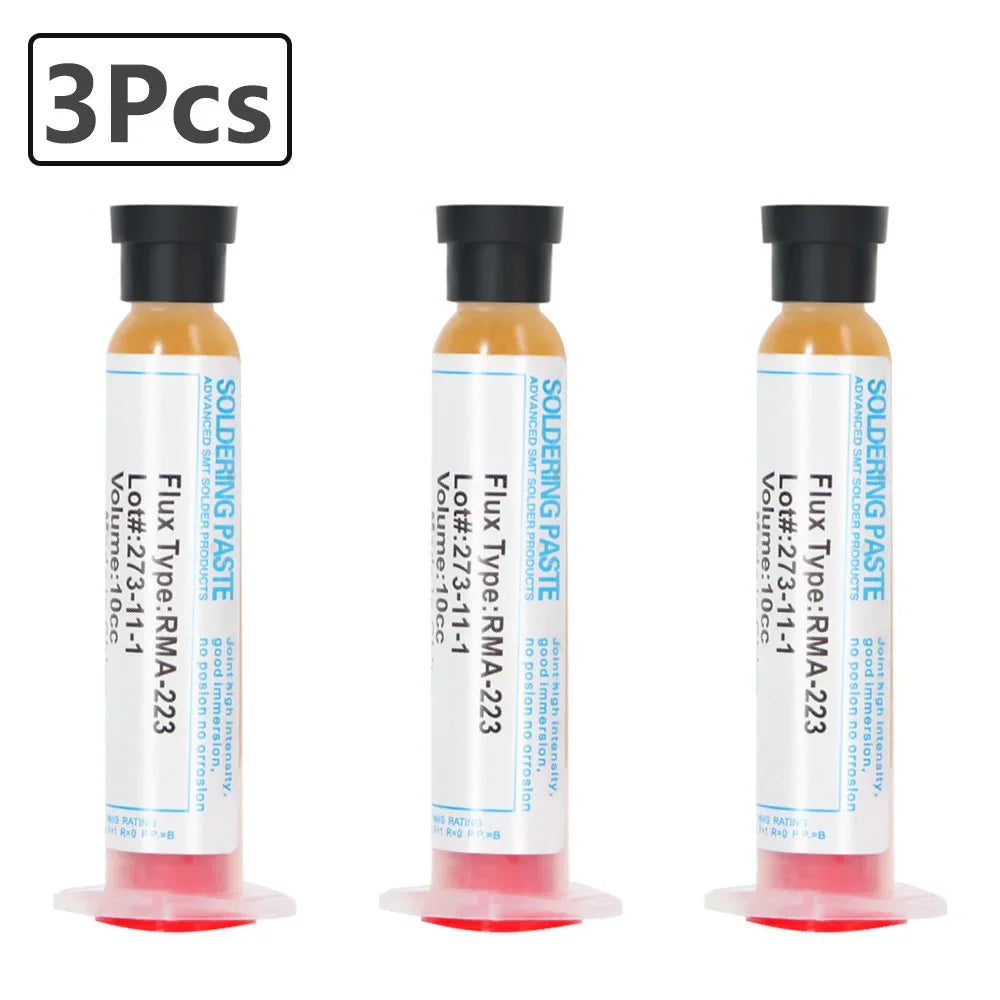 1/50Pcs 10cc RMA223 Soldering Paste Flux For Soldering Solder Paste Phone LED BGA Grease Computer Chips PGA PCB SMD Repair Tools
