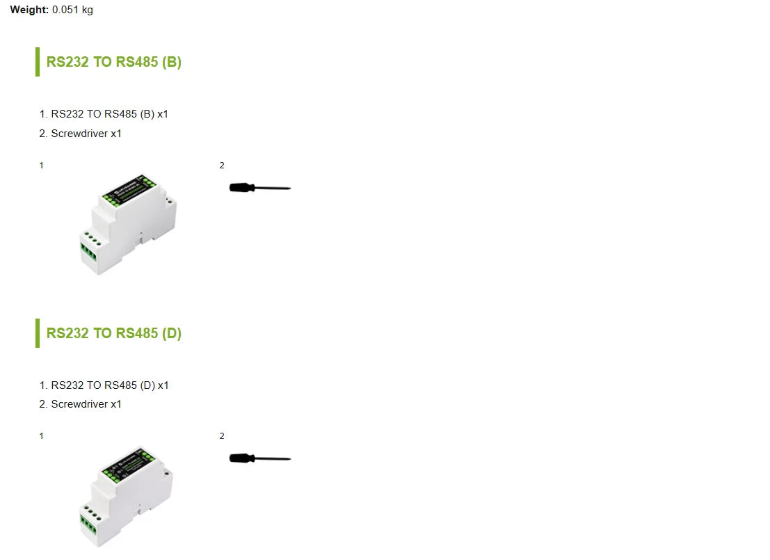 Waveshare RS232 To RS485 Converter (B), Active Digital Isolator, Rail-Mount support, 600W Lightningproof & Anti-Surge 6~36V DC
