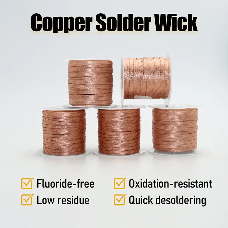 Length 8/15M Copper Mesh Wire Desoldering Braid Tape Tin Welding Solder Remover Flux PCB BGA Motherboard Soldering Repair Tool