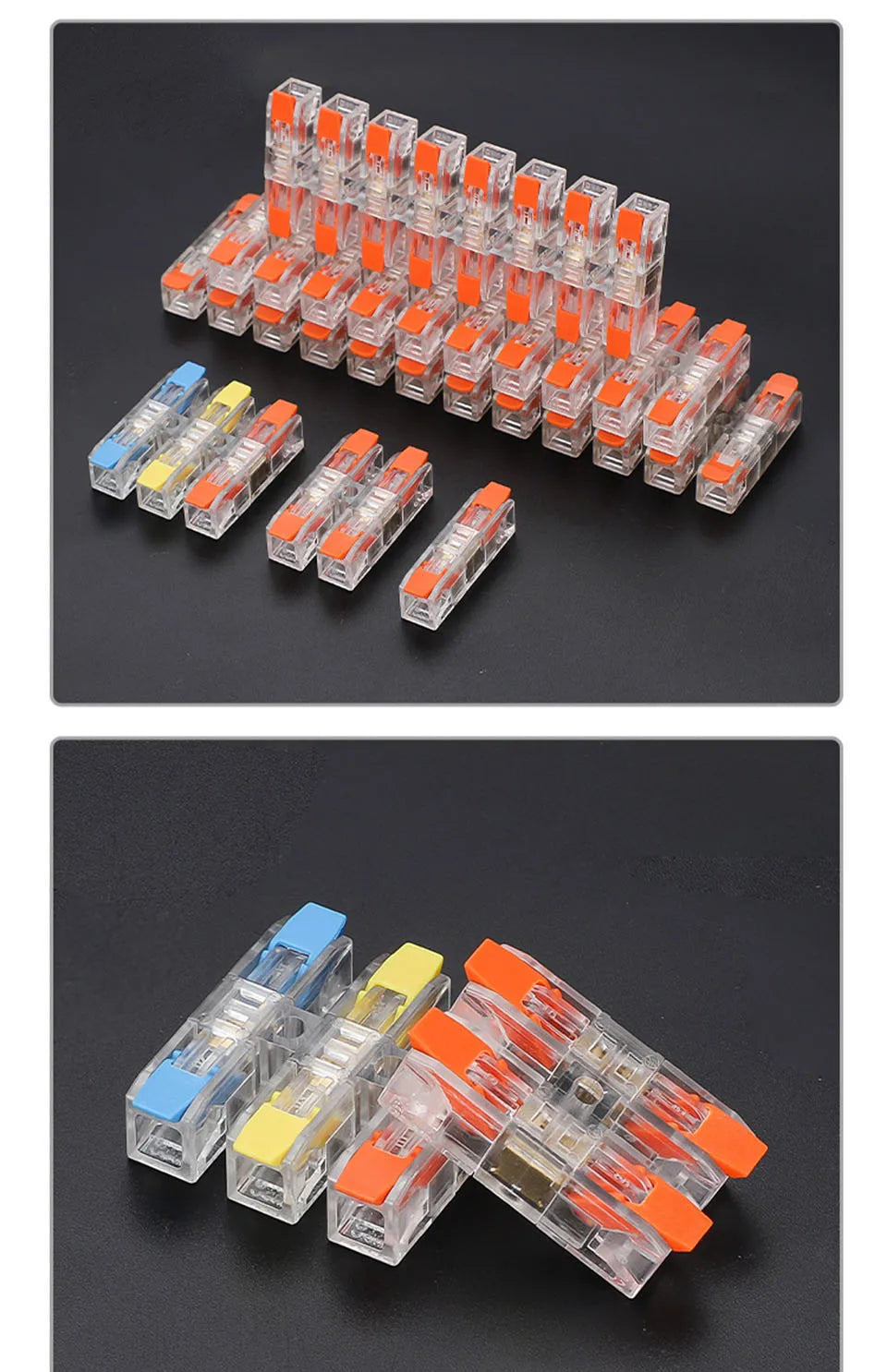 Wiring Terminal Quick Press Type Electrical Docking 2-12 Pin Screw Fixing Compact Wire Connector Push-in Type Terminal Block