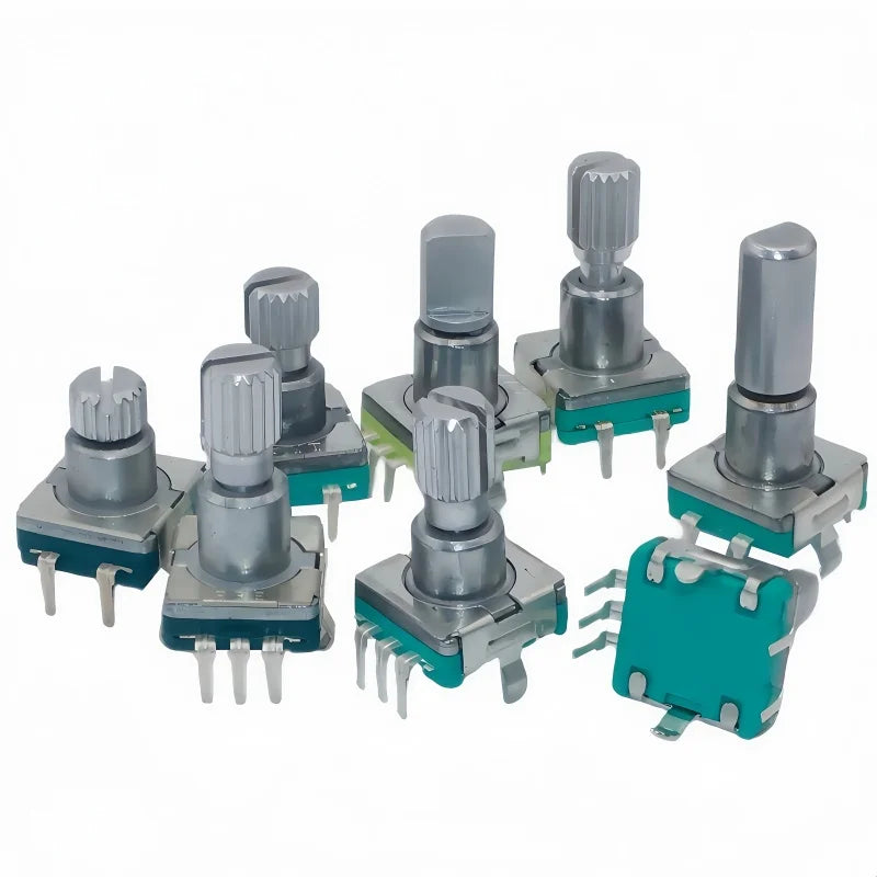 5pcs/lot EC11 Rotary Encoder Code Switch 30 Position With Switch 5pin Handle Length 12.5mm Half Shaft Type
